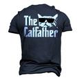 The Catfather Cat Dad Fathers Day Vintage Fathers Day Men's 3D T-shirt Back Print Navy Blue