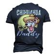 Chihuahua Daddy Dog Dad Father Men's 3D T-Shirt Back Print Navy Blue