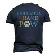 Chihuahua Grand Paw Vintage Dogs Lovers Fathers Day Men's 3D T-Shirt Back Print Navy Blue