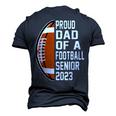 Class Of 2023 Graduate Proud Dad Of A Football 2023 Senior Men's 3D T-Shirt Back Print Navy Blue