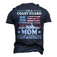 Coast Guard Mom American Flag Military Men's 3D T-Shirt Back Print Navy Blue