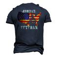 Combat Veteran Proud American Soldier Military Army Men's 3D T-Shirt Back Print Navy Blue