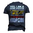 Construction Worker Best Dad Ever Crane Operator Men's 3D T-shirt Back Print Navy Blue