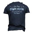 Im The Crazy Poppa Everyone Warned You About Men's 3D T-Shirt Back Print Navy Blue