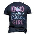 Dad Of The Birthday Girl Cow Farm Birthday Party Daddy Papa Men's 3D T-Shirt Back Print Navy Blue