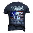 Im A Dad Grandpa Mechanic Quotes American Flag Patriotic Men's 3D T-Shirt Back Print Navy Blue