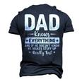 Dad Knows Everything Fathers Day New Name Is Daddy Men's 3D T-Shirt Back Print Navy Blue