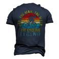 Dad The Man The Myth The Cycling Legend Retro Men's 3D T-shirt Back Print Navy Blue
