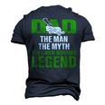 Dad The Man The Myth The Lawn Mowing Legend Caretaker Men's 3D T-shirt Back Print Navy Blue