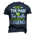 Dad The Man The Myth The Pickleball Legend Men's 3D T-shirt Back Print Navy Blue