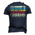 Dad The Man The Myth The Rugby Legend Men's 3D T-shirt Back Print Navy Blue