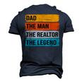 Dad The Man The Realtor The Legend Men's 3D T-shirt Back Print Navy Blue