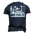 Dad Mr Fix It Fathers Day For Father Of A Son Daddy Men's 3D T-Shirt Back Print Navy Blue