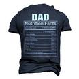 Dad Nutrition Facts Humorous Dad Quote For Fathers Day Men's 3D T-Shirt Back Print Navy Blue