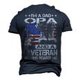 Im A Dad Opa And A Veteran Opa Fathers Day Men's 3D T-Shirt Back Print Navy Blue