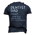 Dentist Dad Definition Dental Student Men's 3D T-Shirt Back Print Navy Blue