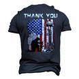 Distressed Memorial Day Flag Military Boots Dog Tags Men's 3D T-Shirt Back Print Navy Blue