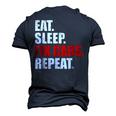 Eat Sleep Fix Cars Repeat For Car Mechanics & Fans Men's 3D T-Shirt Back Print Navy Blue