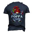 Family Xmas Pajama Poppa Gnome Buffalo Plaid Matching Men's 3D T-Shirt Back Print Navy Blue