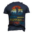 Fathers Day Best Pappous By Par Golf For Dad Grandpa Men's 3D T-Shirt Back Print Navy Blue