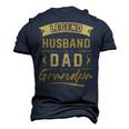 Fathers Day Dad The Legend Legend Husband Dad Grandpa Men's 3D T-shirt Back Print Navy Blue