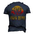 Fathers Day Papa Grandpa Distressed Papa Bear Sunset Men's 3D T-Shirt Back Print Navy Blue
