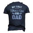 My First Fathers Day As A Dad Fathers Day Men's 3D T-Shirt Back Print Navy Blue
