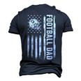Football Dad American Flag Proud Dad Of Ballers Fathers Day Men's 3D T-Shirt Back Print Navy Blue