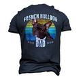 French Bulldog Frenchie Brindle Dad Daddy Fathers Day Men's 3D T-Shirt Back Print Navy Blue