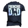 Frenchie French Bulldog Dad Father Papa Fathers Day Men's 3D T-Shirt Back Print Navy Blue