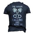 The Garage Is Calling And I Must Go Car Diesel Mechanic Men's 3D T-Shirt Back Print Navy Blue