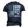 God Guns Beer & Diesels Diesel Truck Mechanic Usa Flag Men's 3D T-Shirt Back Print Navy Blue