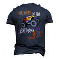 Grandpa Of The Birthday Boy Monster Truck Boys Party Men's 3D T-Shirt Back Print Navy Blue