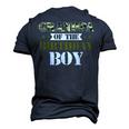 Grandpa Of The Birthday Boy Papa Camo Green Army Party Men's 3D T-Shirt Back Print Navy Blue