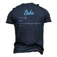 Grandpa Saba Definition Men's 3D T-Shirt Back Print Navy Blue