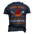Grill Bbq Dad The Man The Myth The Legend Men's 3D T-shirt Back Print Navy Blue