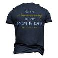 Happy Anniversary To My Mom And Dad Married Couples Men's 3D T-Shirt Back Print Navy Blue
