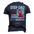 Heart Disease Survivor Support Step Dad Of A Warrior Men's 3D T-Shirt Back Print Navy Blue