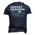 Hockey Grandpa Definition Best Grandpa Ever Men's 3D T-shirt Back Print Navy Blue