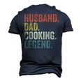 Husband Dad Cooking Legend Cook Chef Father Vintage Men's 3D T-Shirt Back Print Navy Blue