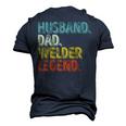 Husband Dad Welder Legend Fathers Day Men's 3D T-Shirt Back Print Navy Blue