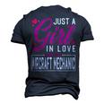 Just A Girl In Love With Her Aircraft Mechanic Wife Men's 3D T-Shirt Back Print Navy Blue