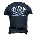 The Legend Has Retired 2023 Cool Retirement 2023 Doctor Dad Men's 3D T-shirt Back Print Navy Blue