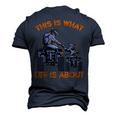 This Is What Life Is About Quad Bike Father Son Atv Men's 3D T-Shirt Back Print Navy Blue