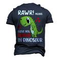 I Love You Daddy Dinosaur Dad Fathers Day Kids Son Daughter Men's 3D T-shirt Back Print Navy Blue
