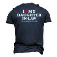 I Love Daughterinlaw For Fatherinlaw Men's 3D T-Shirt Back Print Navy Blue