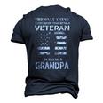I Love More Than A Veteran Is Being Grandpa Army Pride Men's 3D T-Shirt Back Print Navy Blue