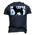 Maltese Dad Maltese For Dog Father Dog Dad Men's 3D T-Shirt Back Print Navy Blue