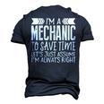 For Mechanic Im A Mechanic Men's 3D T-Shirt Back Print Navy Blue