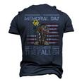 Memorial Day Remember The Fallen Military Usa Flag Vintage Men's 3D T-Shirt Back Print Navy Blue